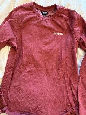 Patagonia Maroon Long Sleeve Logo Sweatshirt